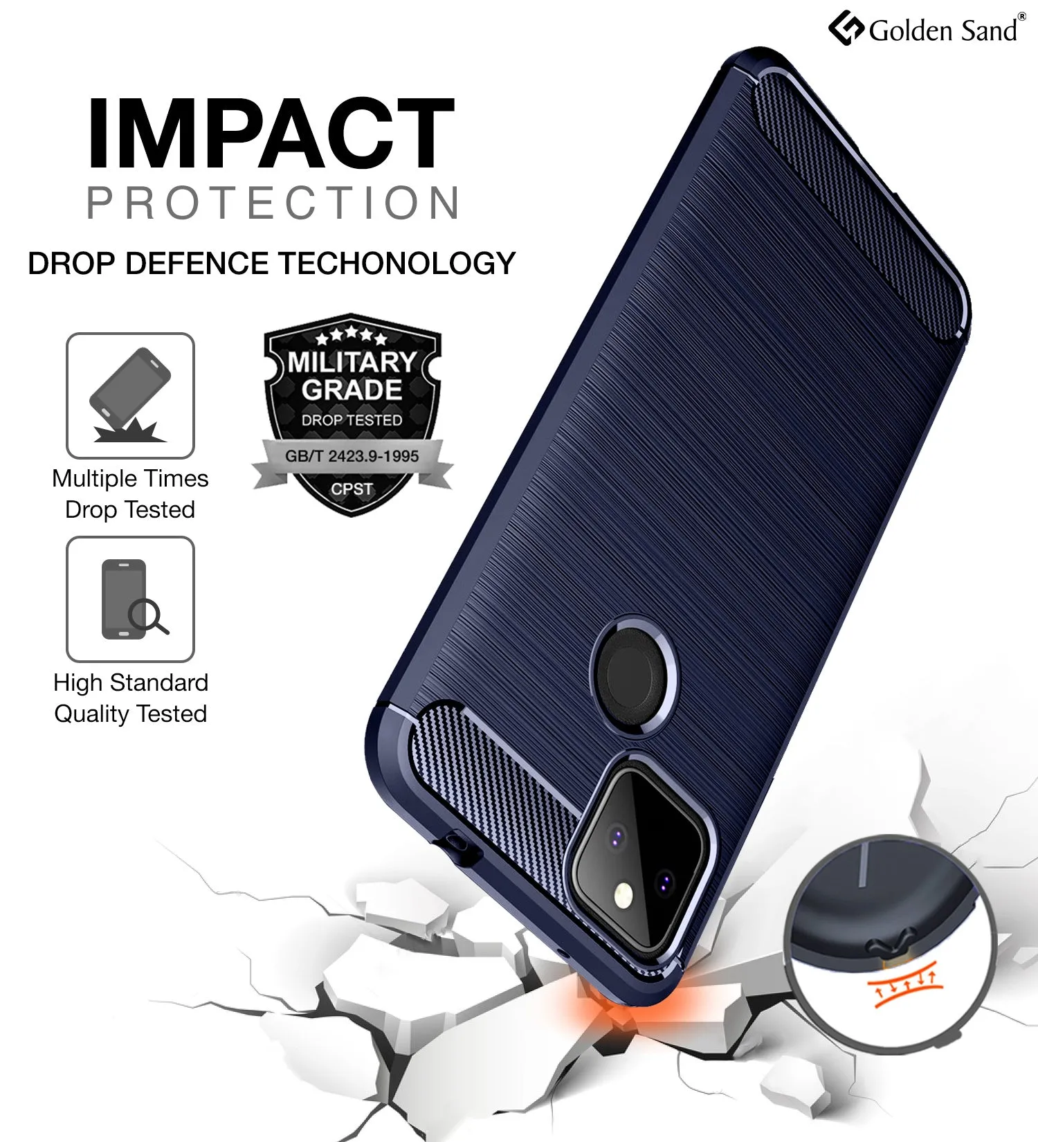 Carbon Fibre Series Shockproof Armor Back Cover for Google Pixel 5a 5G, 6.34 inch, Blue