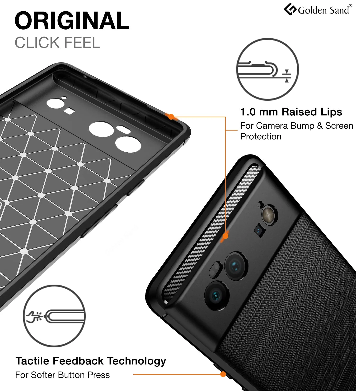 Carbon Fibre Series Shockproof Armor Back Cover for Google Pixel 6 5G, 6.4 inch, Black