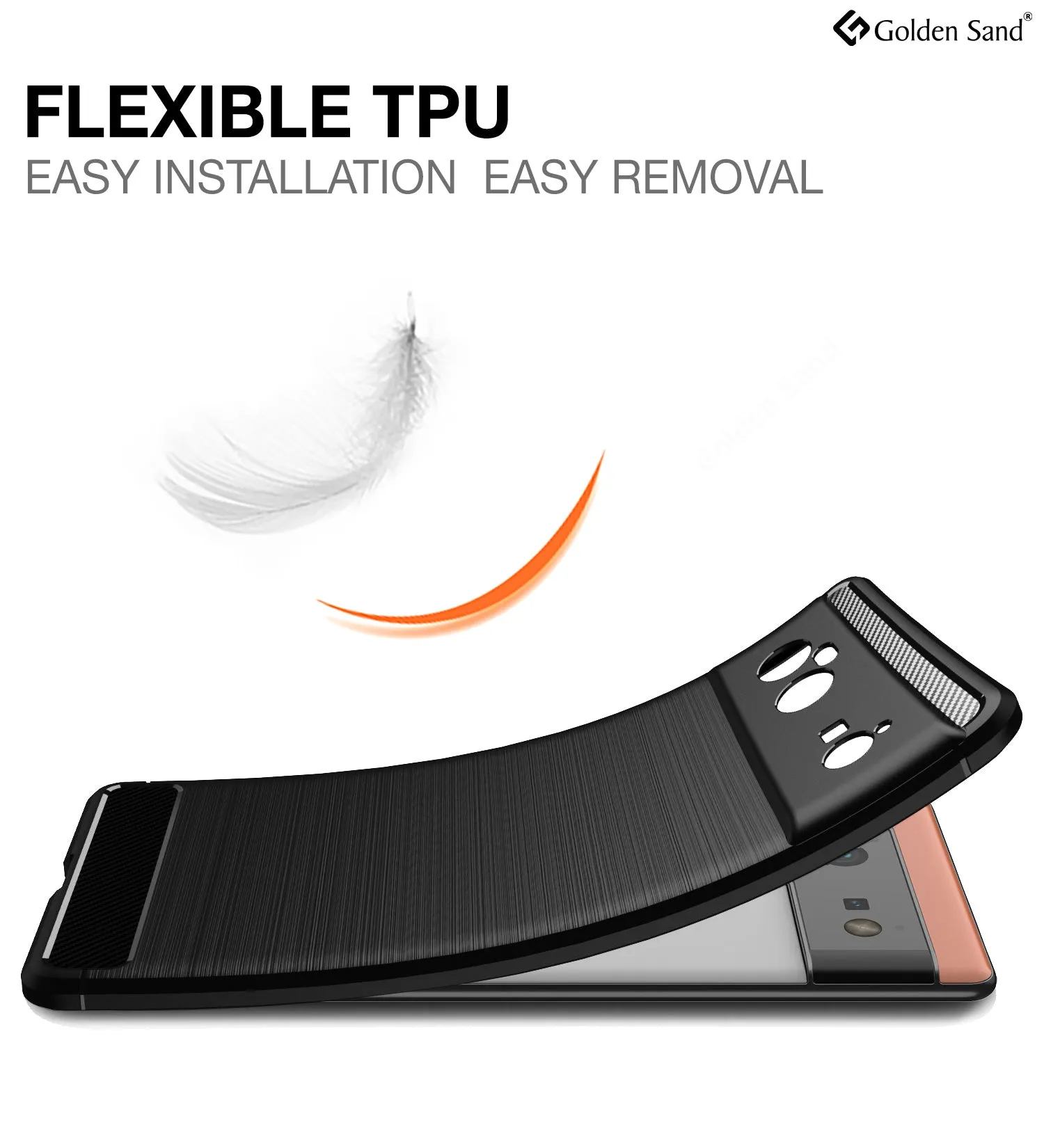 Carbon Fibre Series Shockproof Armor Back Cover for Google Pixel 6 5G, 6.4 inch, Black