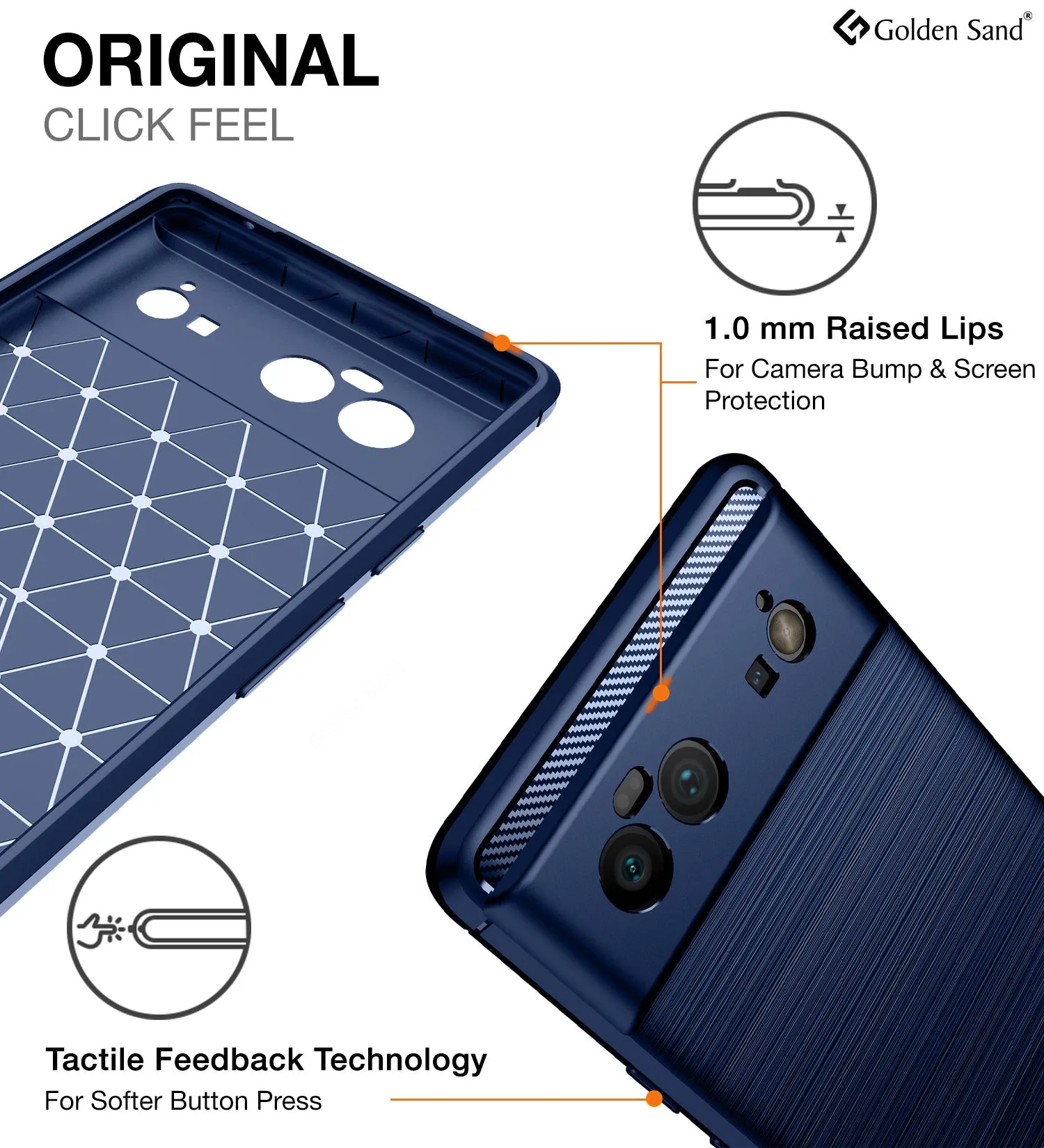 Carbon Fibre Series Shockproof Armor Back Cover for Google Pixel 6 5G, 6.4 inch, Blue