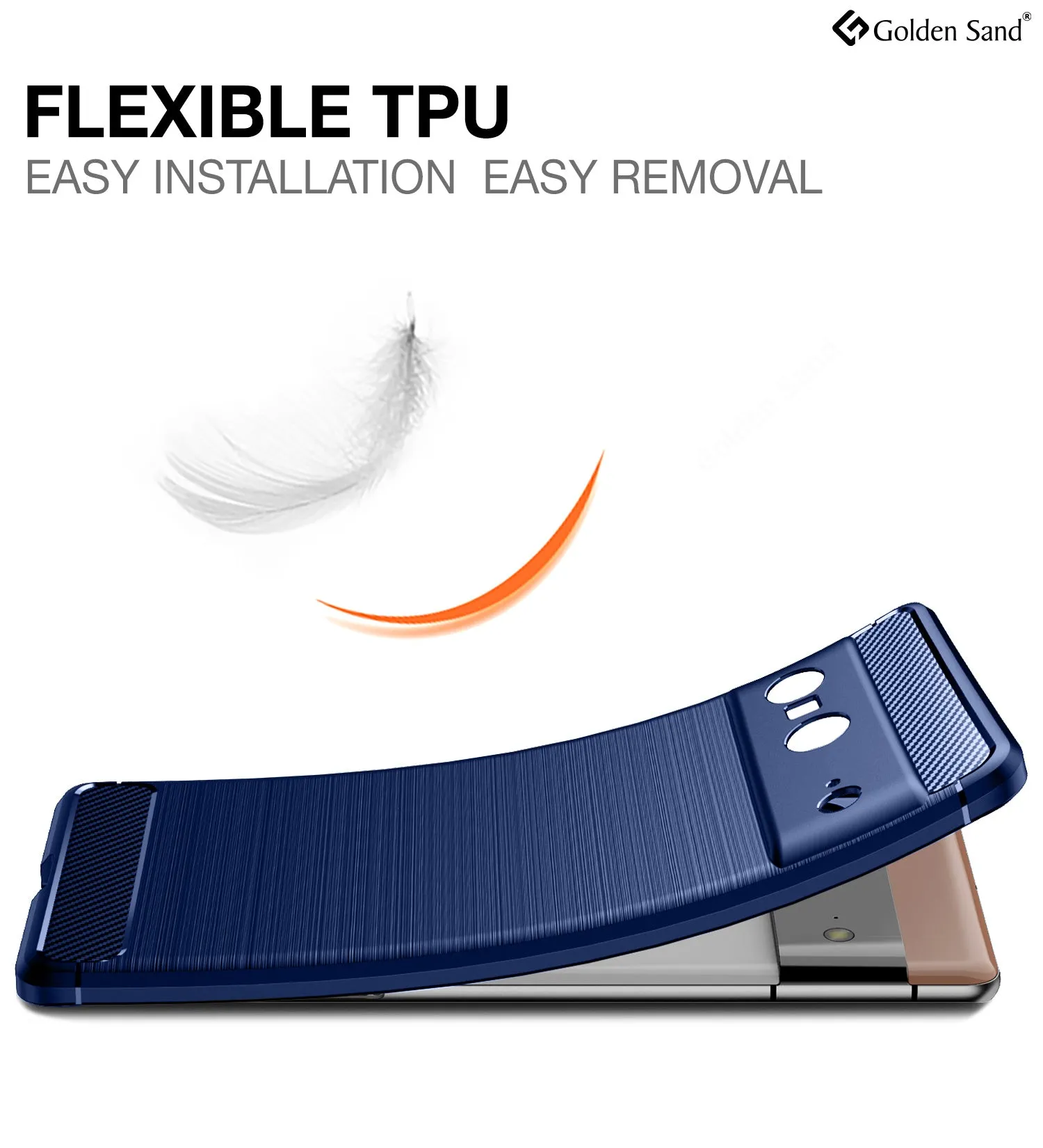 Carbon Fibre Series Shockproof Armor Back Cover for Google Pixel 7 5G, 6.3 inch, Blue