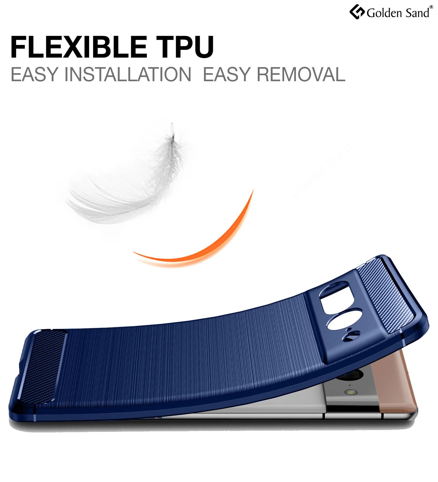 Carbon Fibre Series Shockproof Armor Back Cover for Google Pixel 7 Pro 5G, 6.7 inch, Blue