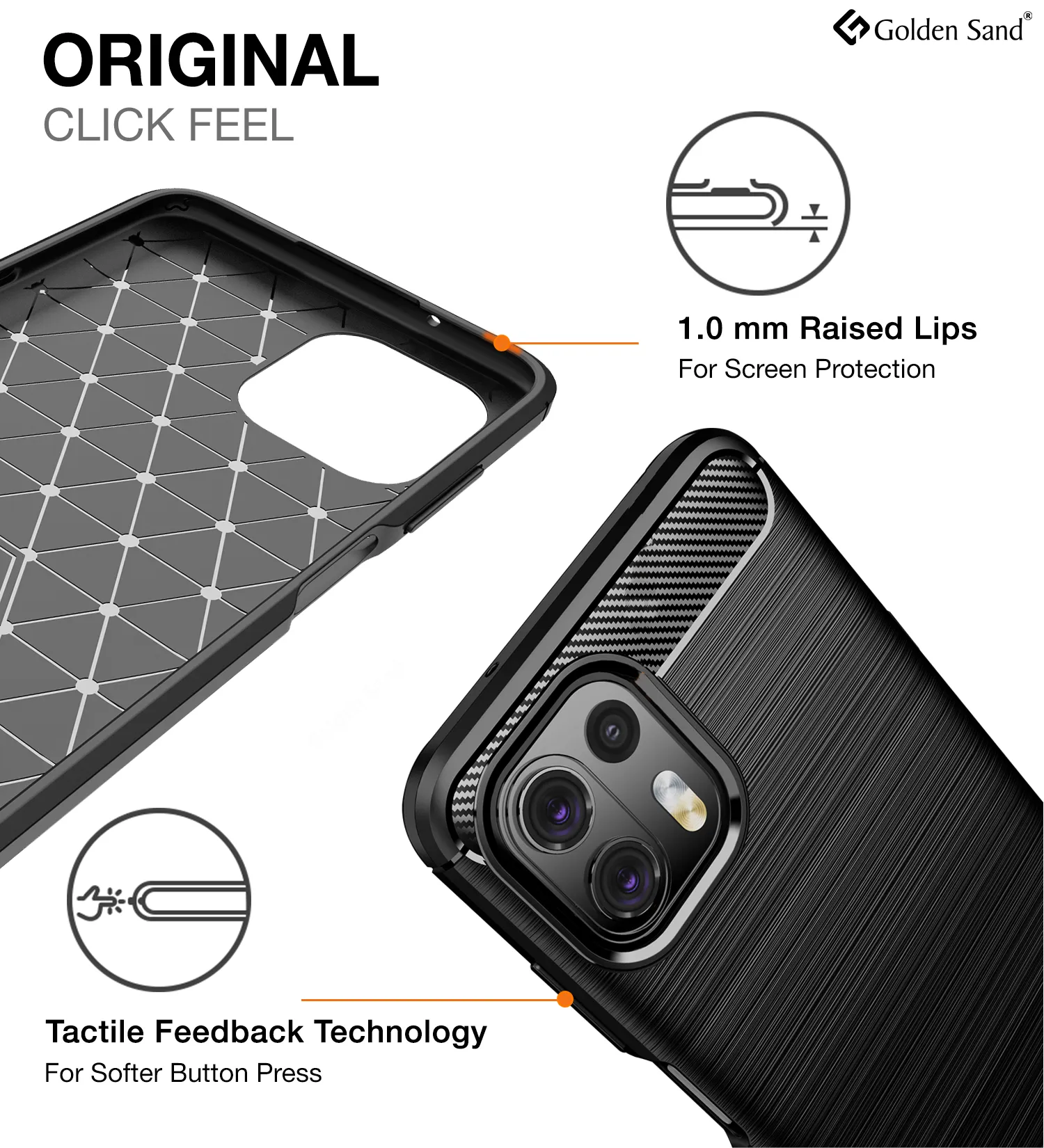 Carbon Fibre Series Shockproof Armor Back Cover for Motorola Edge 20 Fusion, 6.67 inch, Black