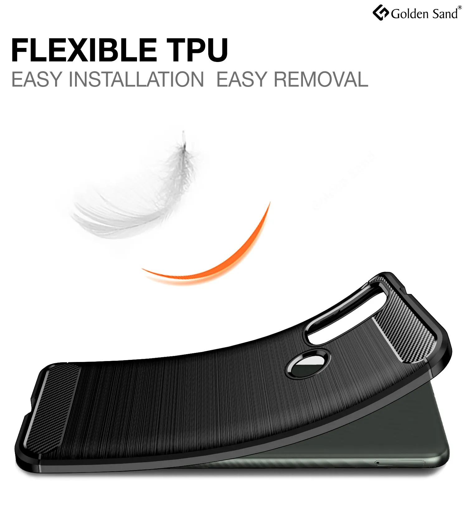 Carbon Fibre Series Shockproof Armor Back Cover for Motorola Moto E40, 6.5 inch, Black