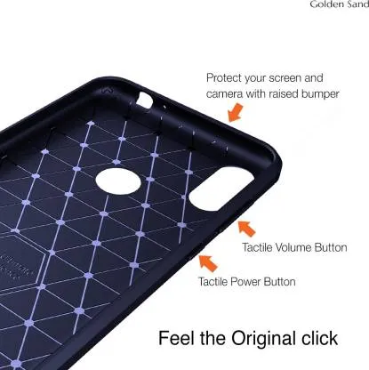 Carbon Fibre Series Shockproof Armor Back Cover for Motorola Moto One Power, Blue