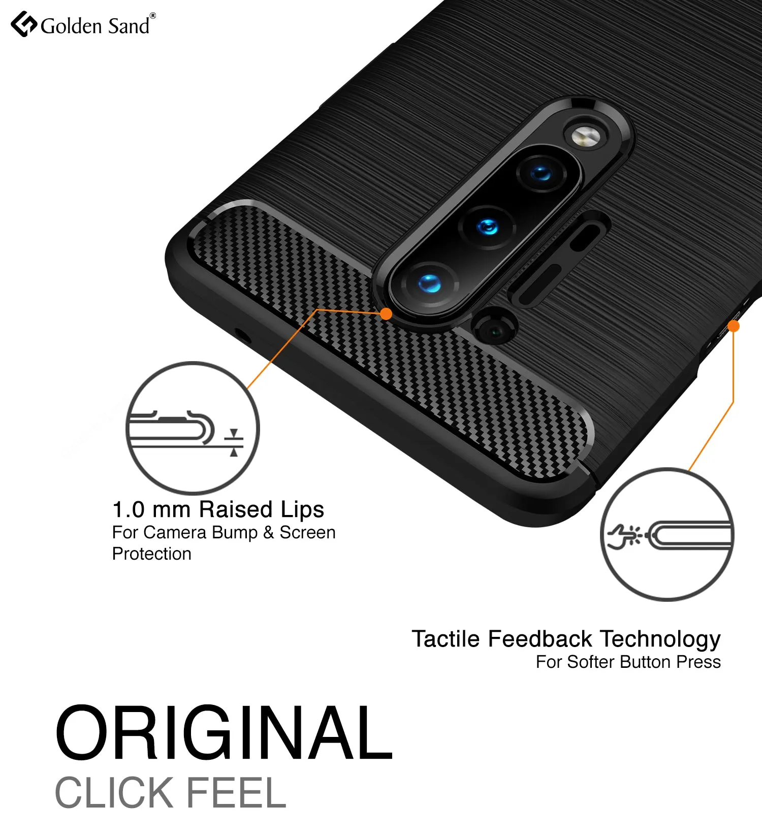 Carbon Fibre Series Shockproof Armor Back Cover for One Plus 8 Pro 6.78 inch, Black