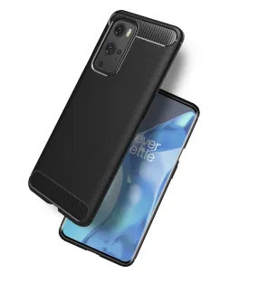 Carbon Fibre Series Shockproof Armor Back Cover for OnePlus 9 Pro, 6.7 inch, Black