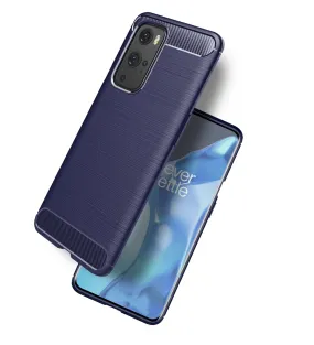 Carbon Fibre Series Shockproof Armor Back Cover for OnePlus 9 Pro, 6.7 inch, Blue