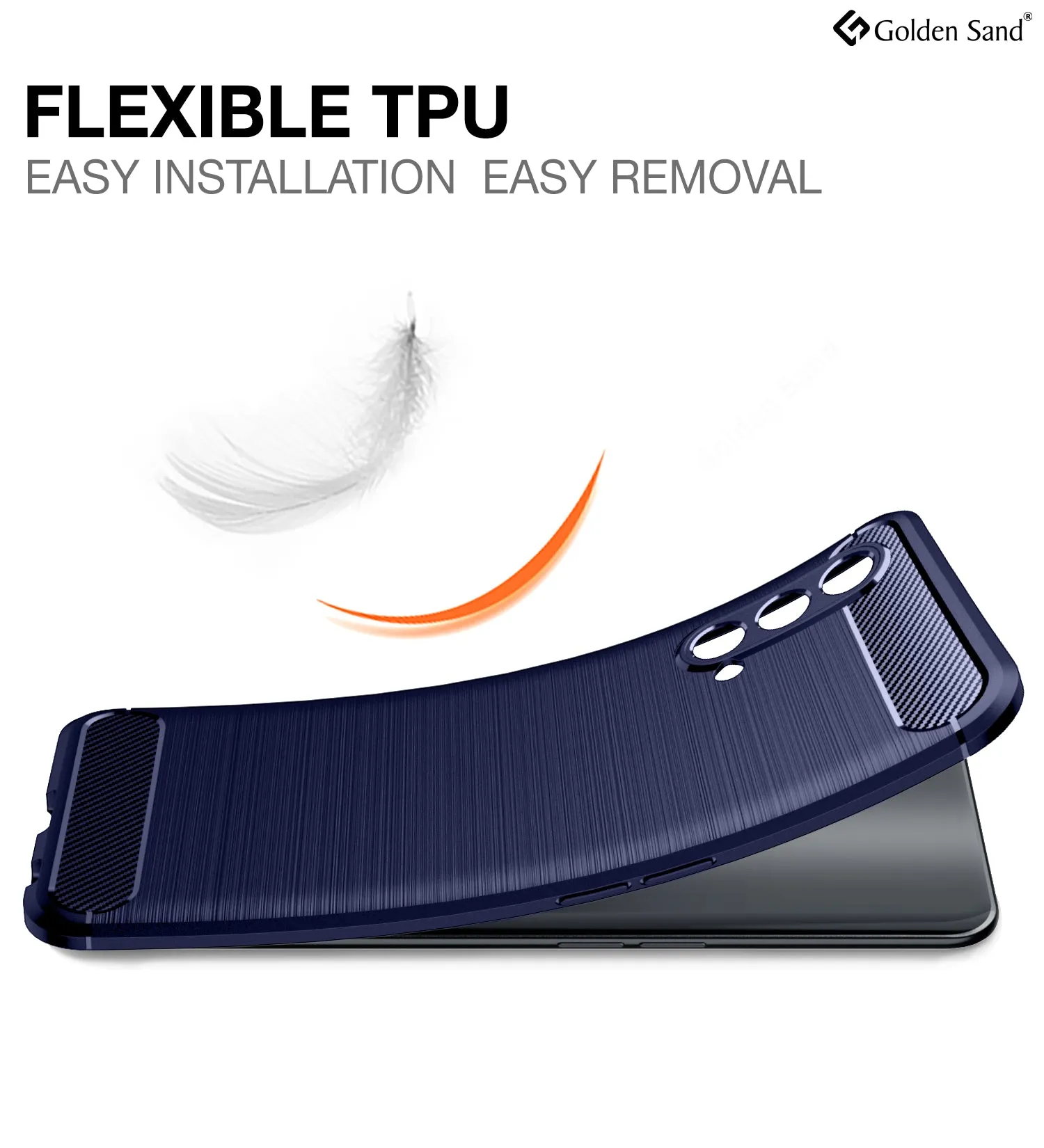Carbon Fibre Series Shockproof Armor Back Cover for OnePlus Nord CE 5G, 6.43 inch, Blue