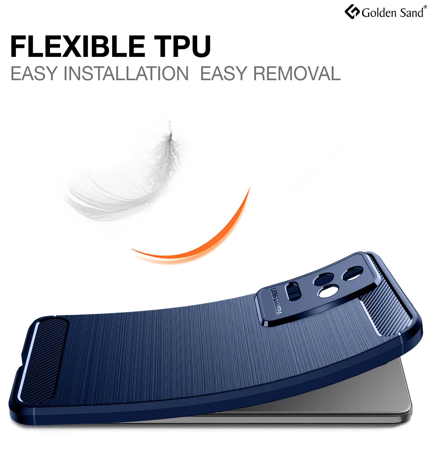 Carbon Fibre Series Shockproof Armor Back Cover for POCO F4 5G, 6.67 inch, Blue