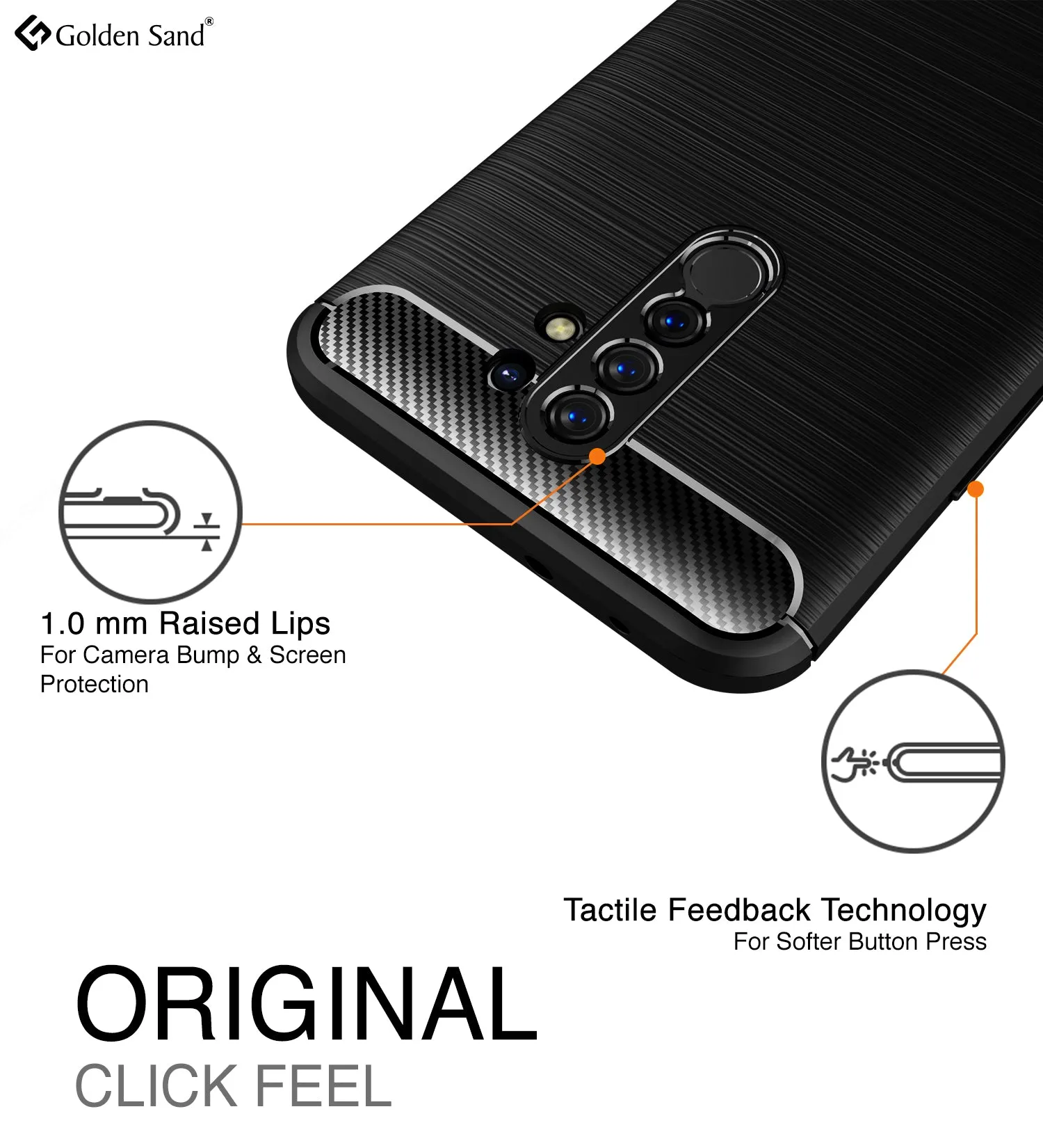 Carbon Fibre Series Shockproof Armor Back Cover for Poco M2 Reloaded, Redmi 9 Prime, Poco M2, 6.53 inch, Black