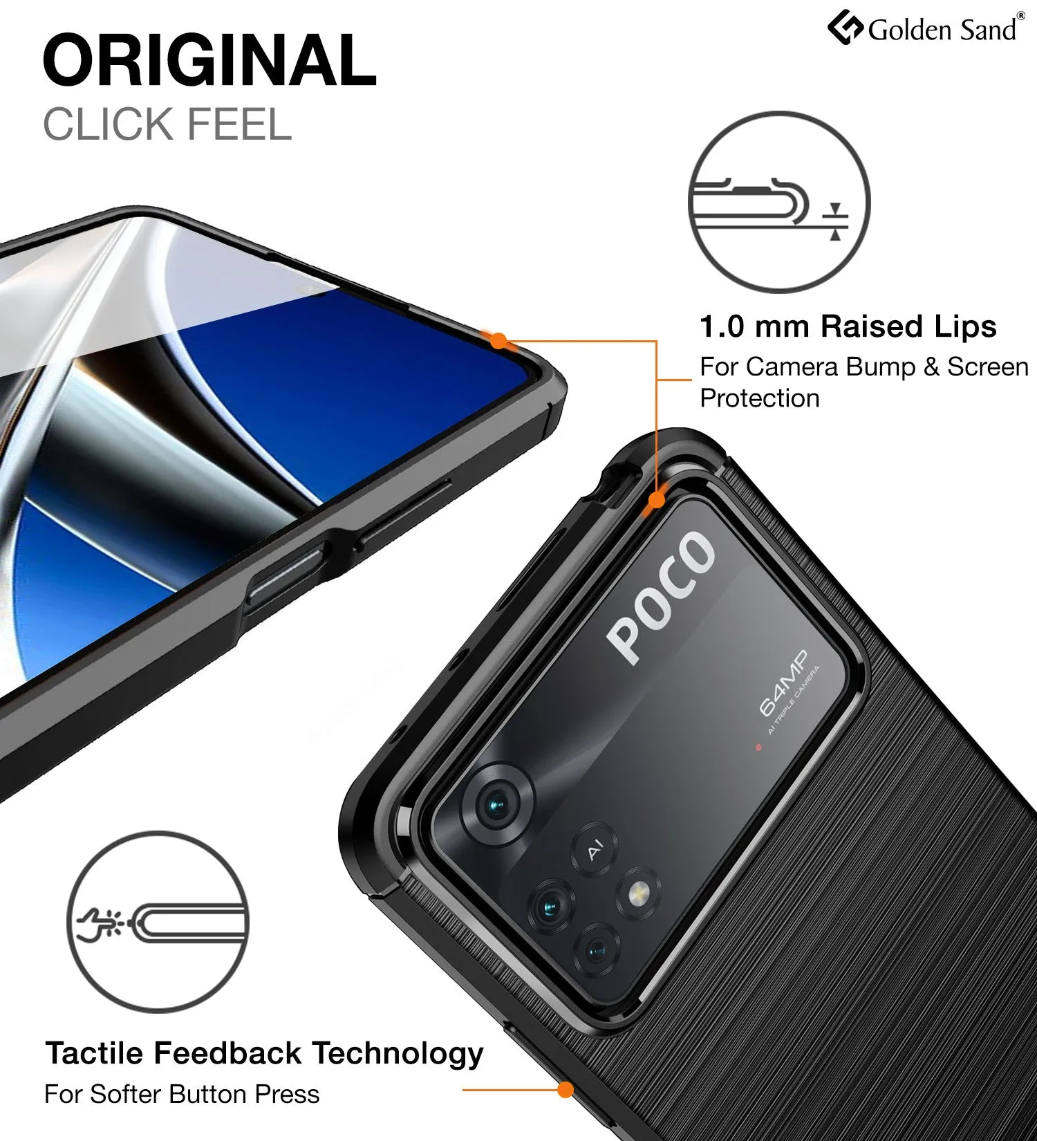 Carbon Fibre Series Shockproof Armor Back Cover for POCO X4 Pro 5G, 6.67 inch, Black
