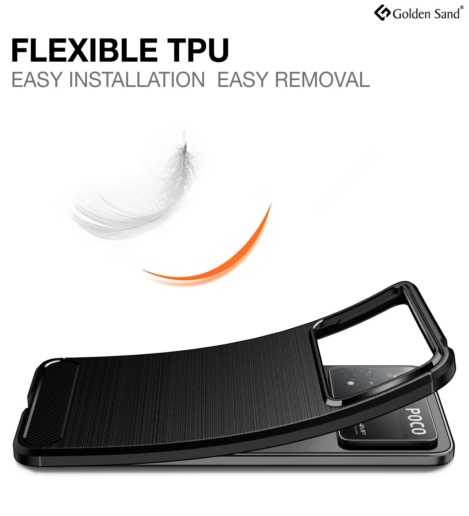 Carbon Fibre Series Shockproof Armor Back Cover for POCO X4 Pro 5G, 6.67 inch, Black