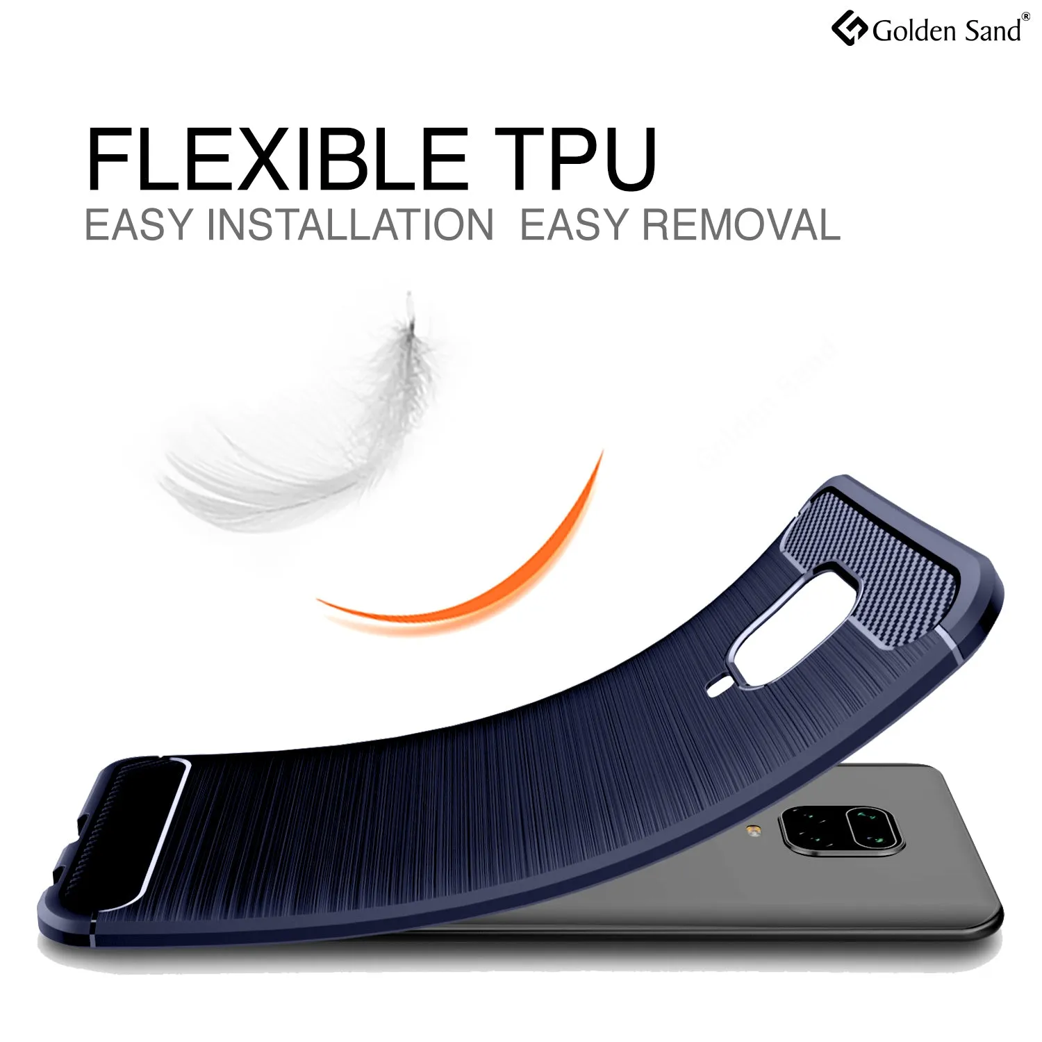 Carbon Fibre Series Shockproof Armor Back Cover for Redmi Note 10 Lite, Xiaomi Redmi Note 9 Pro, Note 9 Pro Max, Poco M2 Pro, Blue