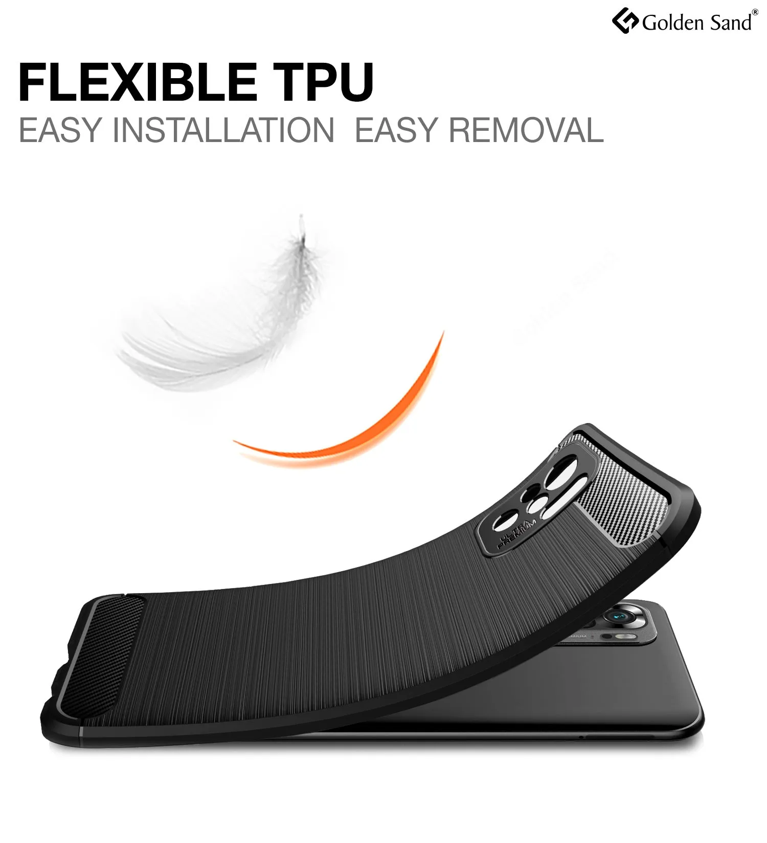 Carbon Fibre Series Shockproof Armor Back Cover for REDMI Note 11 SE, Xiaomi Redmi Note 10, Xiaomi Redmi Note 10S, 6.43 inch, Black
