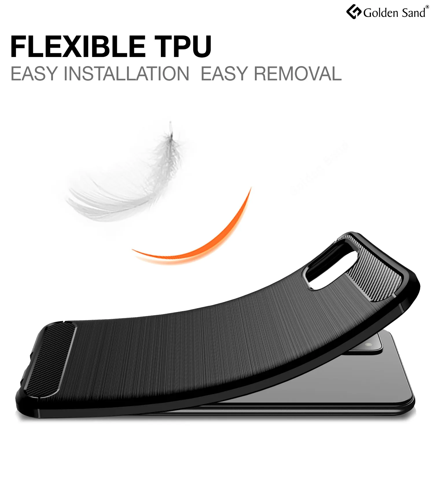Carbon Fibre Series Shockproof Armor Back Cover for Samsung Galaxy A22 5G, Samsung Galaxy F42 5G, 6.6 inch, Black