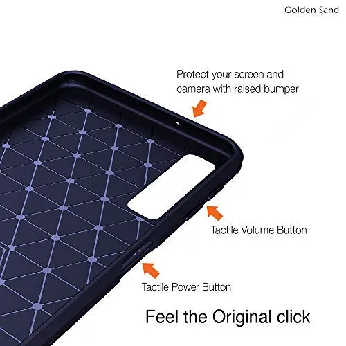 Carbon Fibre Series Shockproof Armor Back Cover for Samsung Galaxy A7 (2018), 6.0 inch, Blue