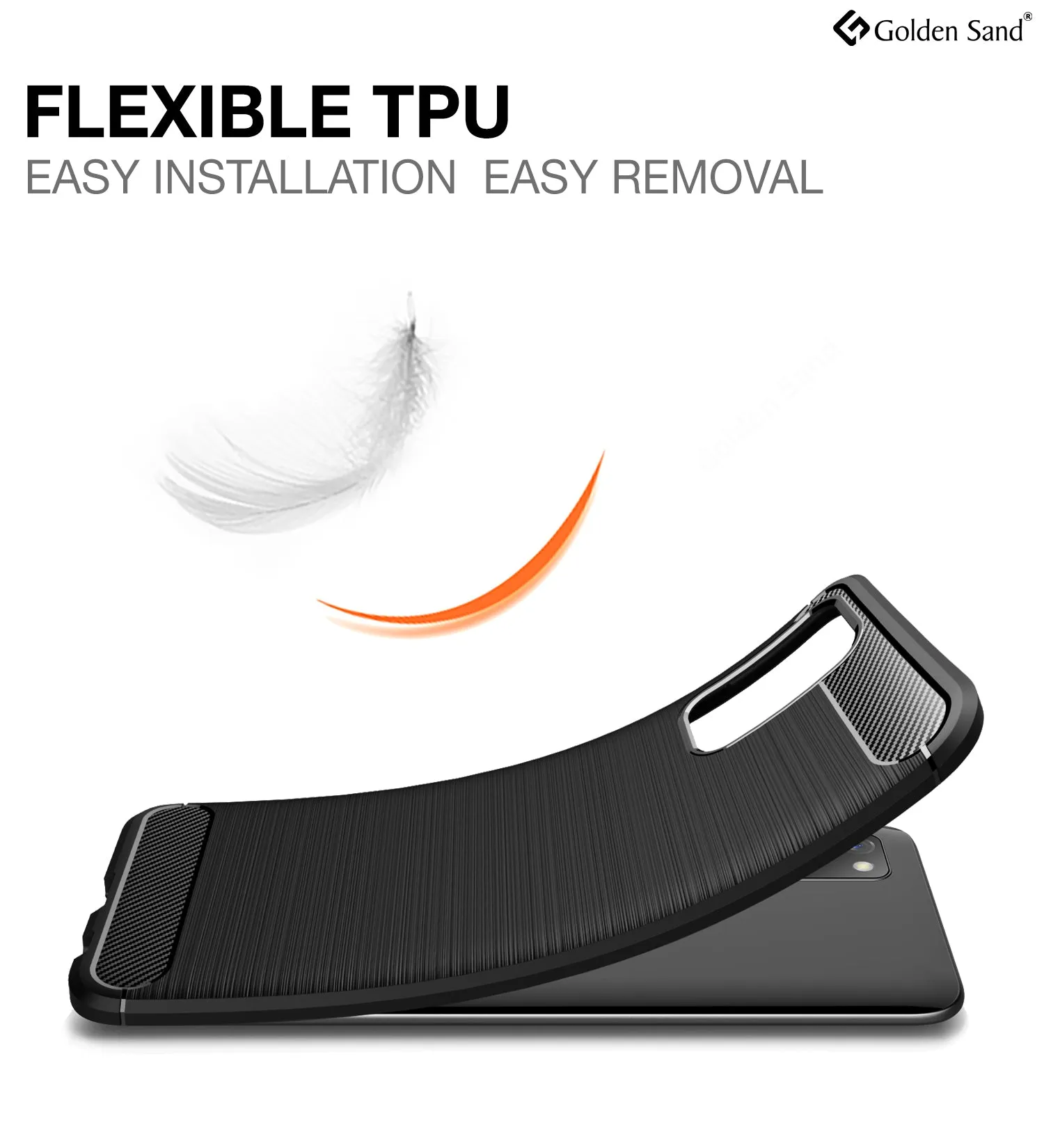 Carbon Fibre Series Shockproof Armor Back Cover for Samsung Galaxy M02s, Samsung Galaxy F02s, 6.5 inch, Black