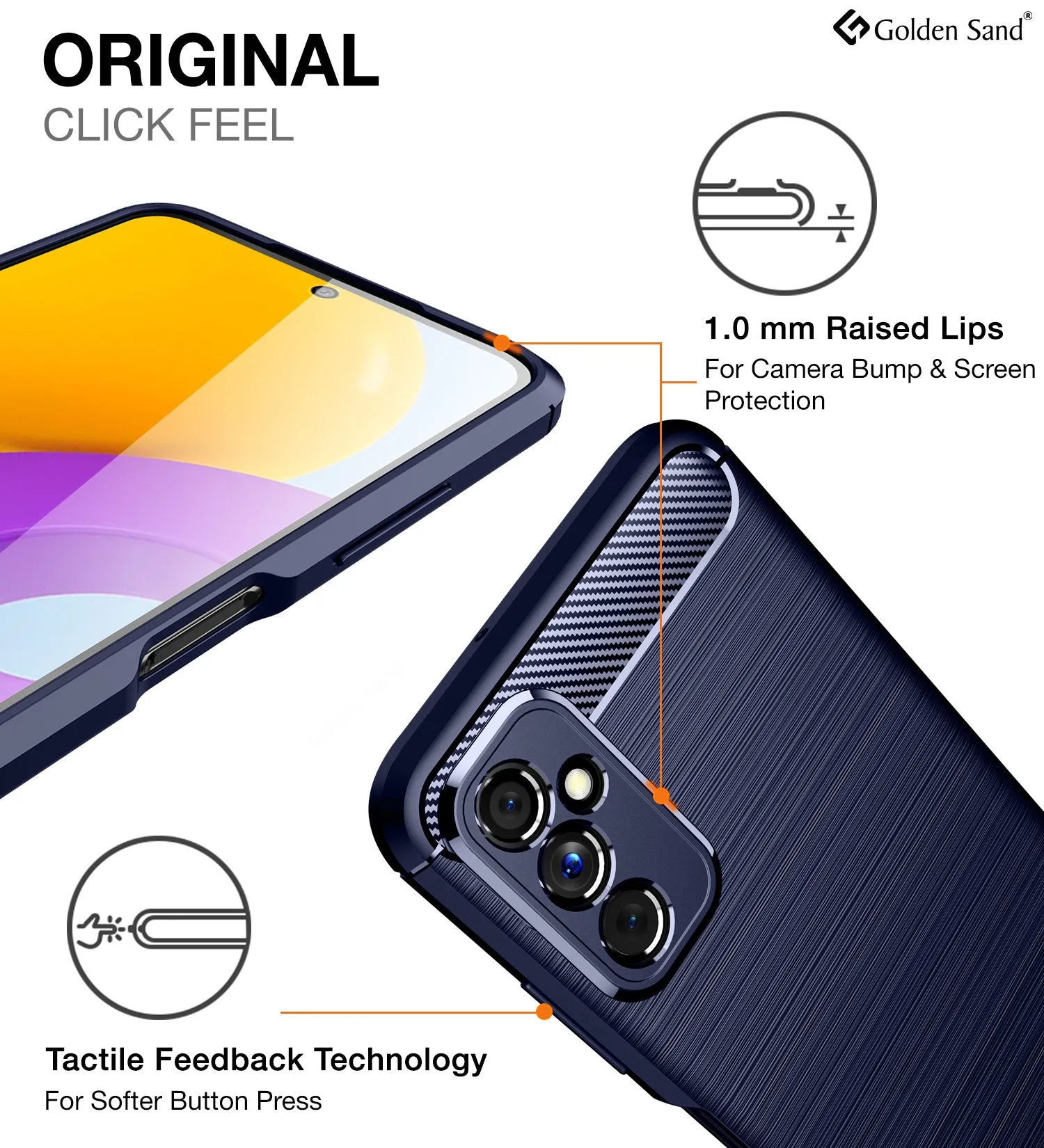 Carbon Fibre Series Shockproof Armor Back Cover for Samsung Galaxy M52 5G, 6.7 inch, Icy Blue