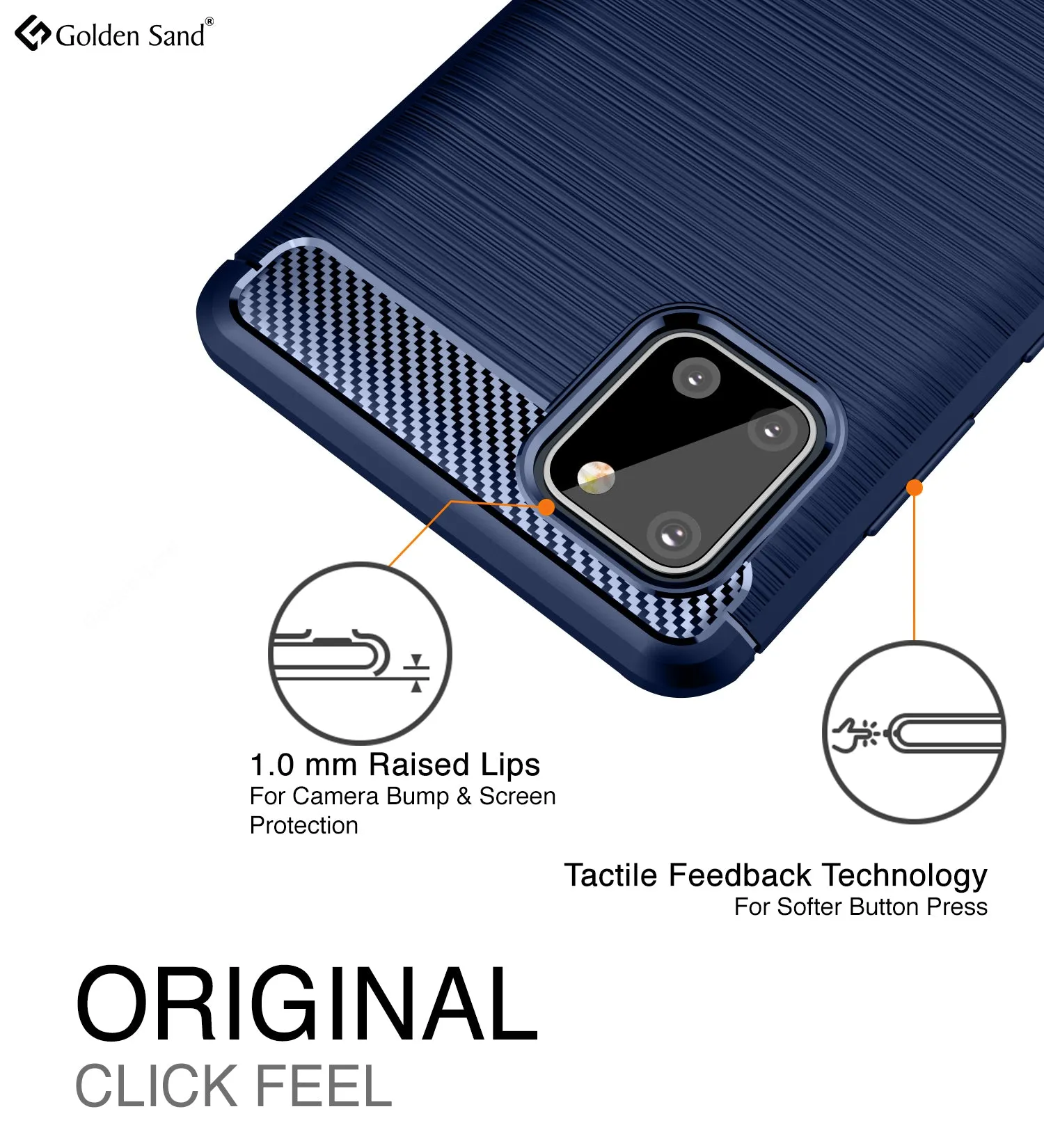 Carbon Fibre Series Shockproof Armor Back Cover for Samsung Galaxy Note 10 Lite 6.7 inch, Blue