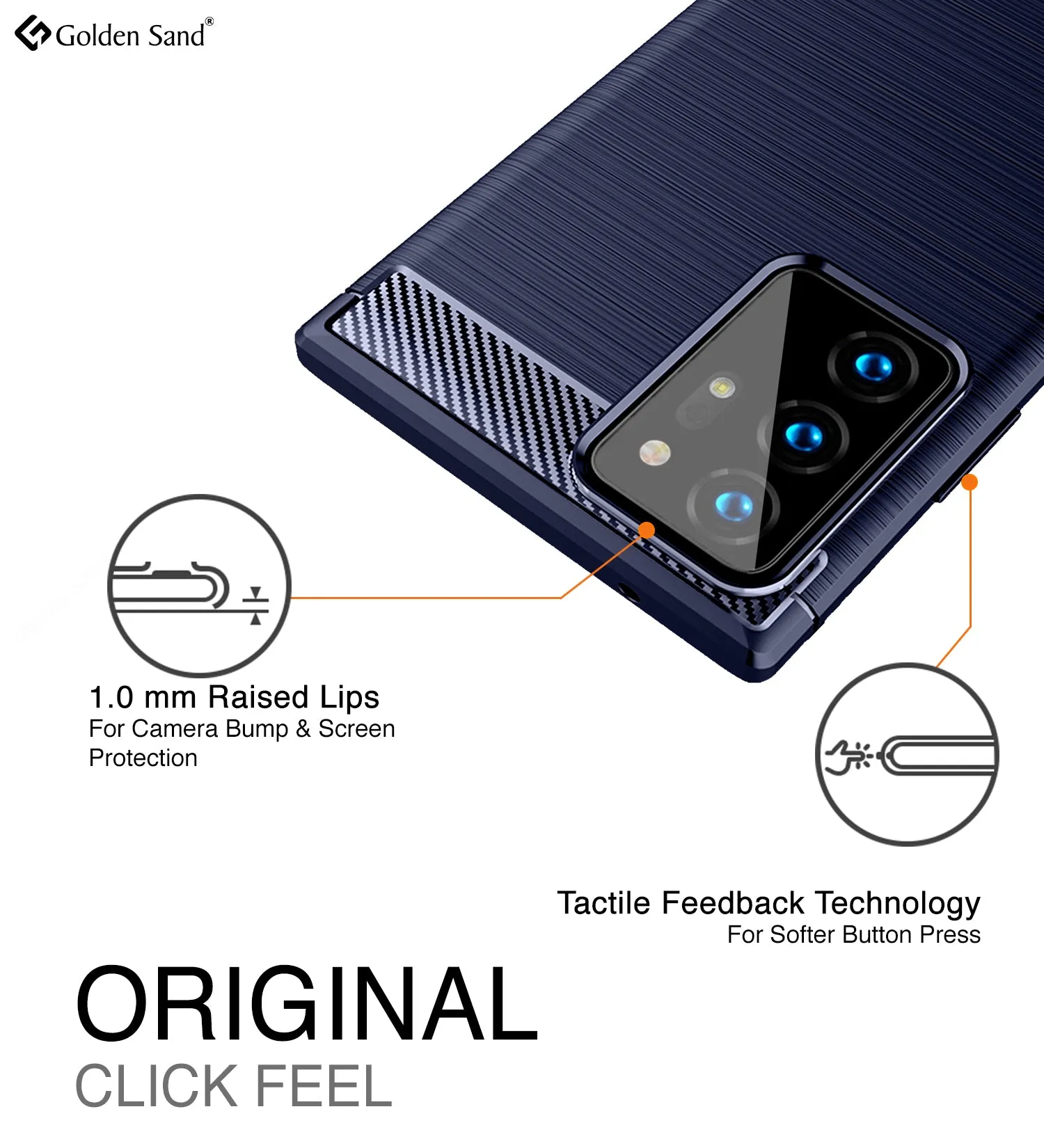 Carbon Fibre Series Shockproof Armor Back Cover for Samsung Galaxy Note 20 Ultra, Blue