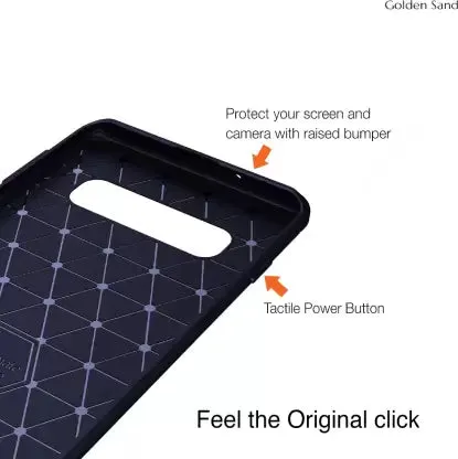 Carbon Fibre Series Shockproof Armor Back Cover for Samsung Galaxy S10, 6.1 inch, Blue