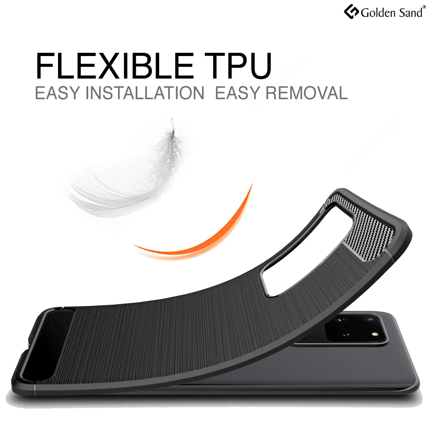 Carbon Fibre Series Shockproof Armor Back Cover for Samsung Galaxy S20 Ultra 6.9 inch, Black