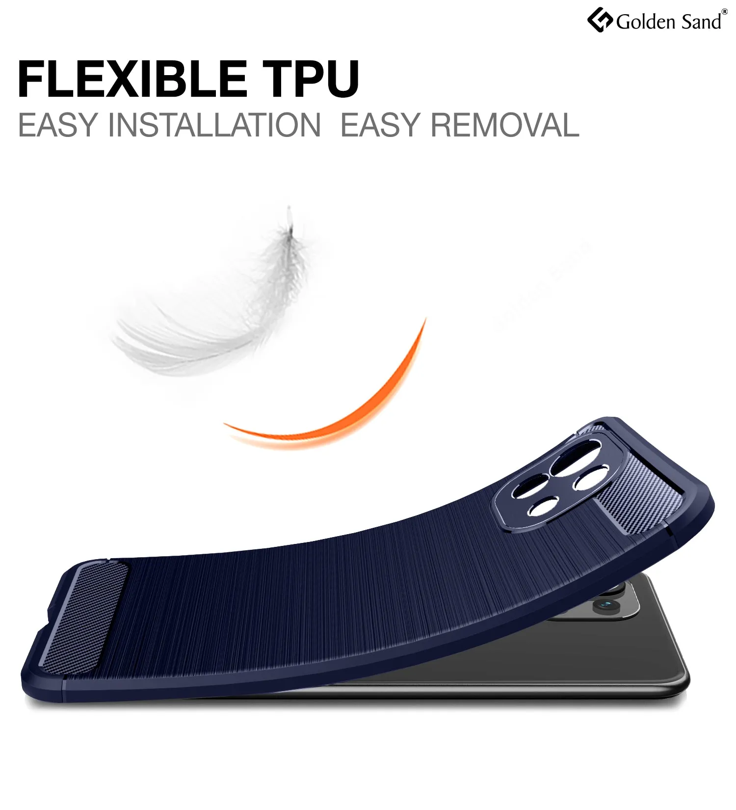 Carbon Fibre Series Shockproof Armor Back Cover for Xiaomi 11 Lite NE 5G, Xiaomi Mi 11 Lite, Xiaomi Mi 11 Lite 5G, 6.55 inch, Blue