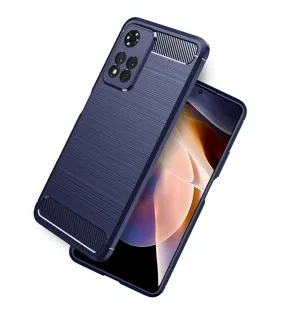 Carbon Fibre Series Shockproof Armor Back Cover for Xiaomi 11i, Xiaomi 11i HyperCharge 5G, 6.67 inch, Milkyway Blue
