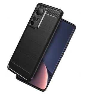 Carbon Fibre Series Shockproof Armor Back Cover for Xiaomi 12 Pro 5G, 6.73 inch, Black