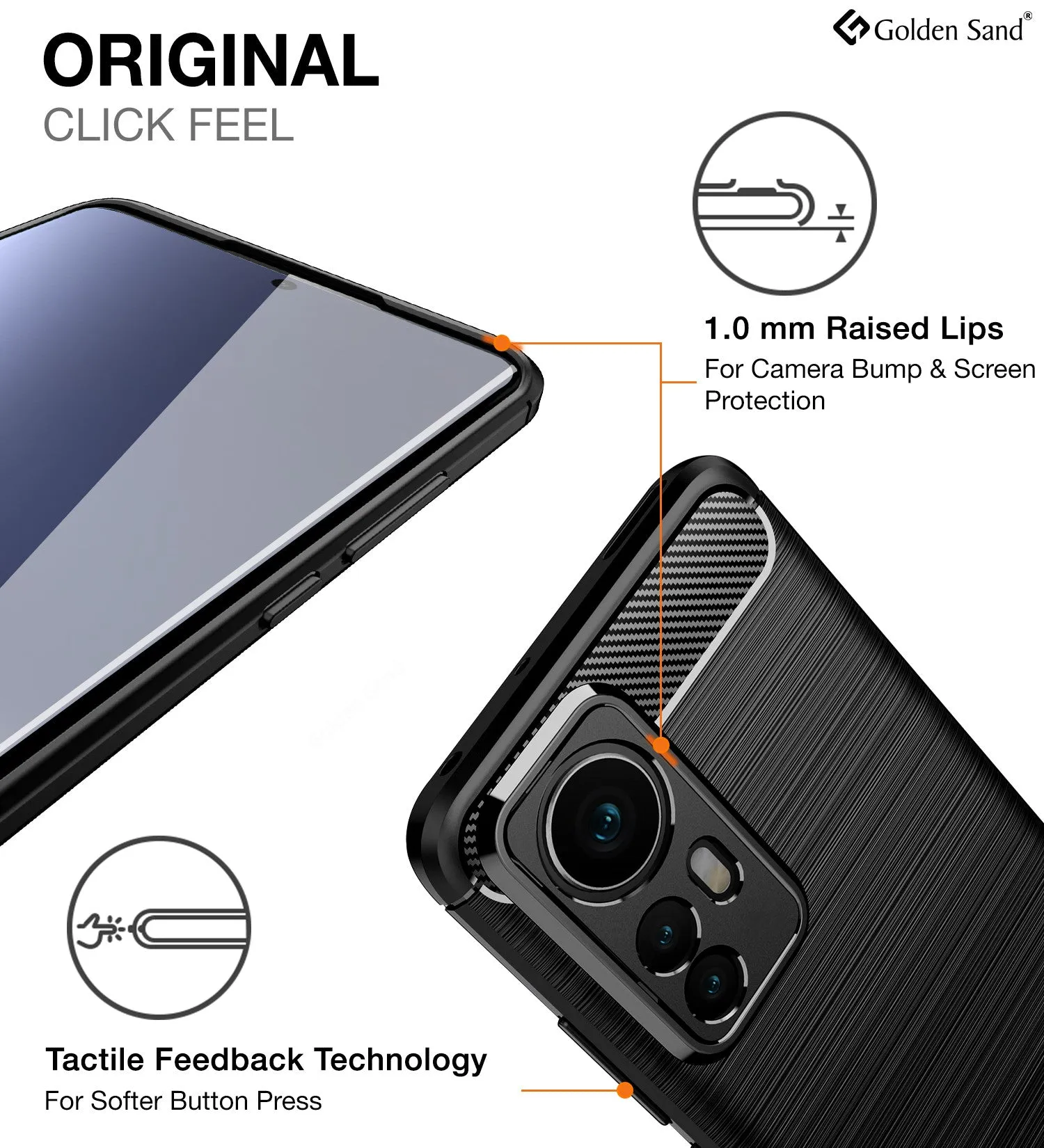 Carbon Fibre Series Shockproof Armor Back Cover for Xiaomi 12 Pro 5G, 6.73 inch, Black
