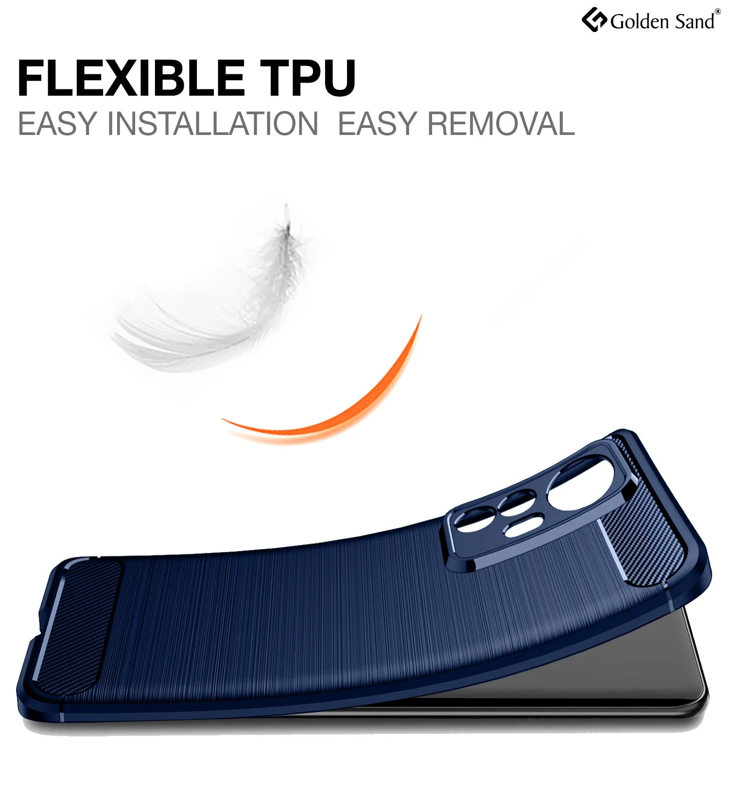 Carbon Fibre Series Shockproof Armor Back Cover for Xiaomi 12 Pro 5G, 6.73 inch, Blue