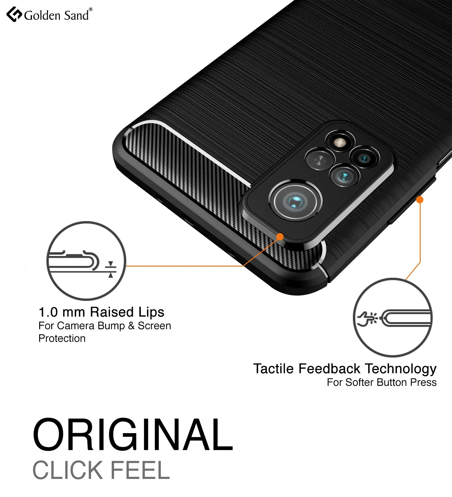 Carbon Fibre Series Shockproof Armor Back Cover for Xiaomi Mi 10T Pro, Mi10T, Black