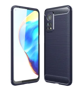 Carbon Fibre Series Shockproof Armor Back Cover for Xiaomi Mi 10T Pro, Mi10T, Blue