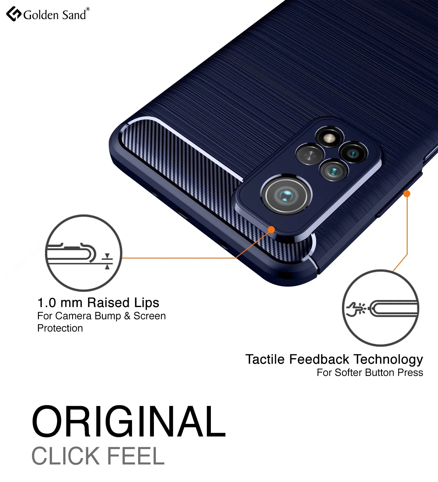 Carbon Fibre Series Shockproof Armor Back Cover for Xiaomi Mi 10T Pro, Mi10T, Blue