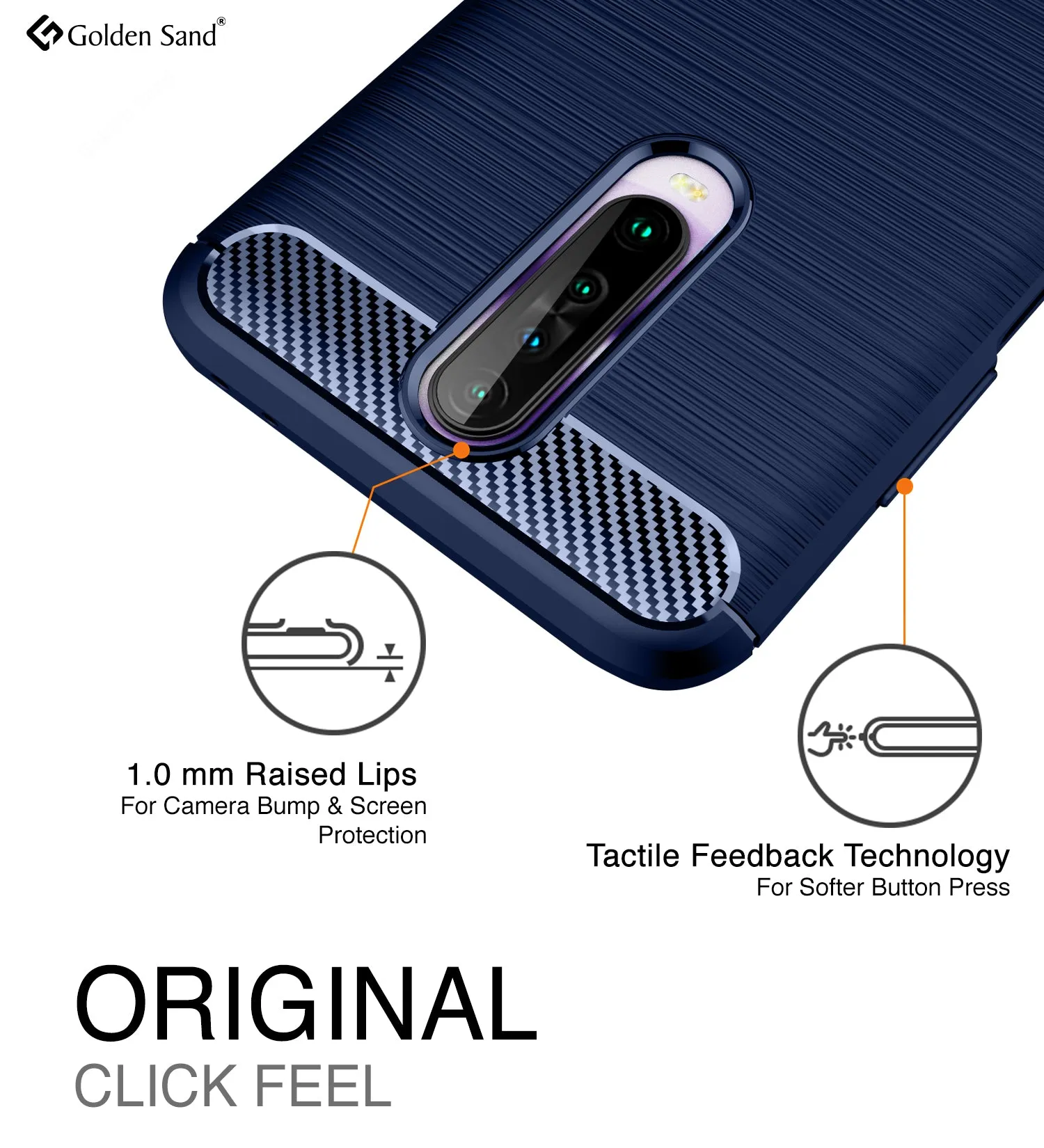 Carbon Fibre Series Shockproof Armor Back Cover for Xiaomi Poco X2, Redmi K30 6.67 inch, Blue