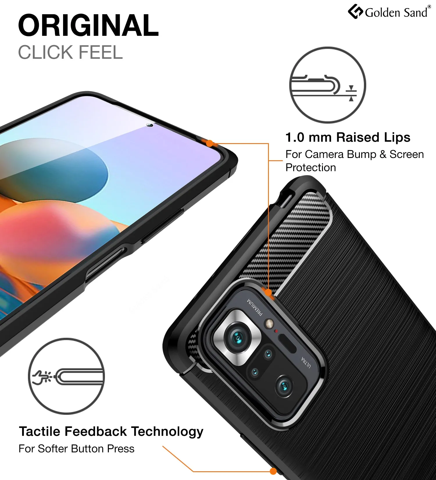 Carbon Fibre Series Shockproof Armor Back Cover for Xiaomi Redmi Note 10 Pro, Xiaomi Redmi Note 10 Pro Max, 6.67 inch, Black