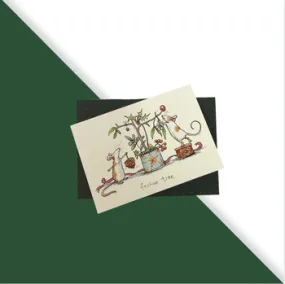Christmas Card | Mice Festive Tree