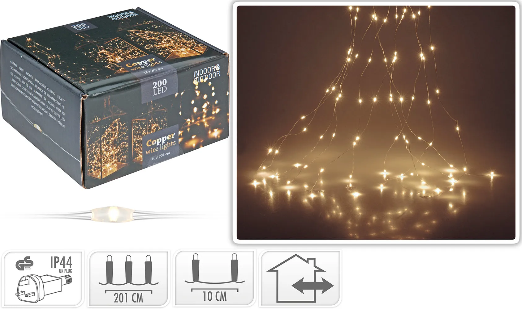 Christmas tree Cascade Lights, 200 LEDs