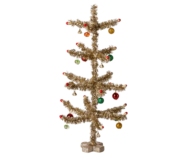 Christmas tree, Gold - Red and green decoration
