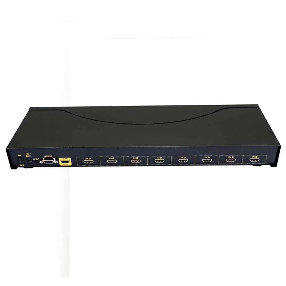 CKL 8 Port HDMI Switch 1080P 3D, HDMI Switcher Selector Box 8 in 1 out Supports IR Remote RS232 Control