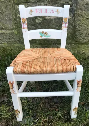 Commission for Margie - personalised children's chair - mouse theme