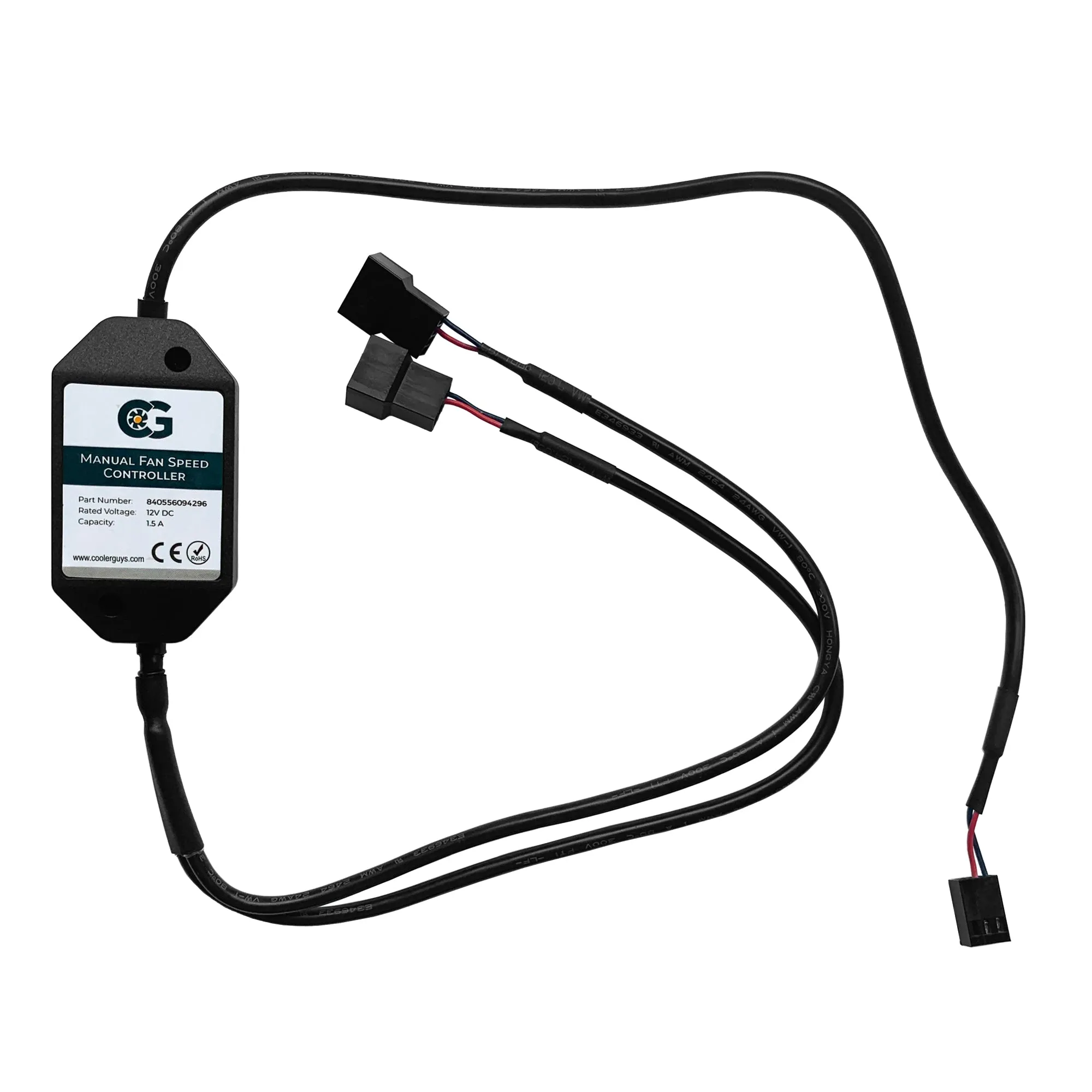 Coolerguys Power Supply (1A) & Manual 12V DC Variable Speed controller