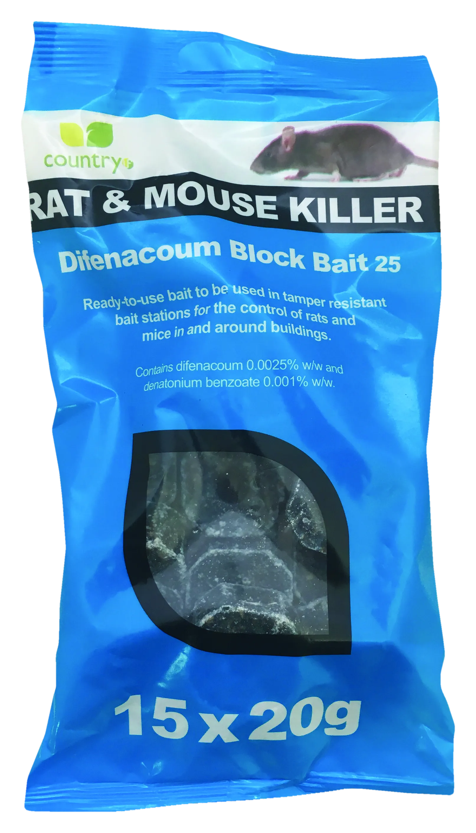 Country Difenacoum Block Bait 15x20g