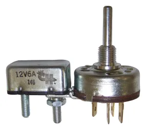 Crown Automotive Jeep Replacement J0989940 Wiper Switch; Front; w/4 Prongs;
