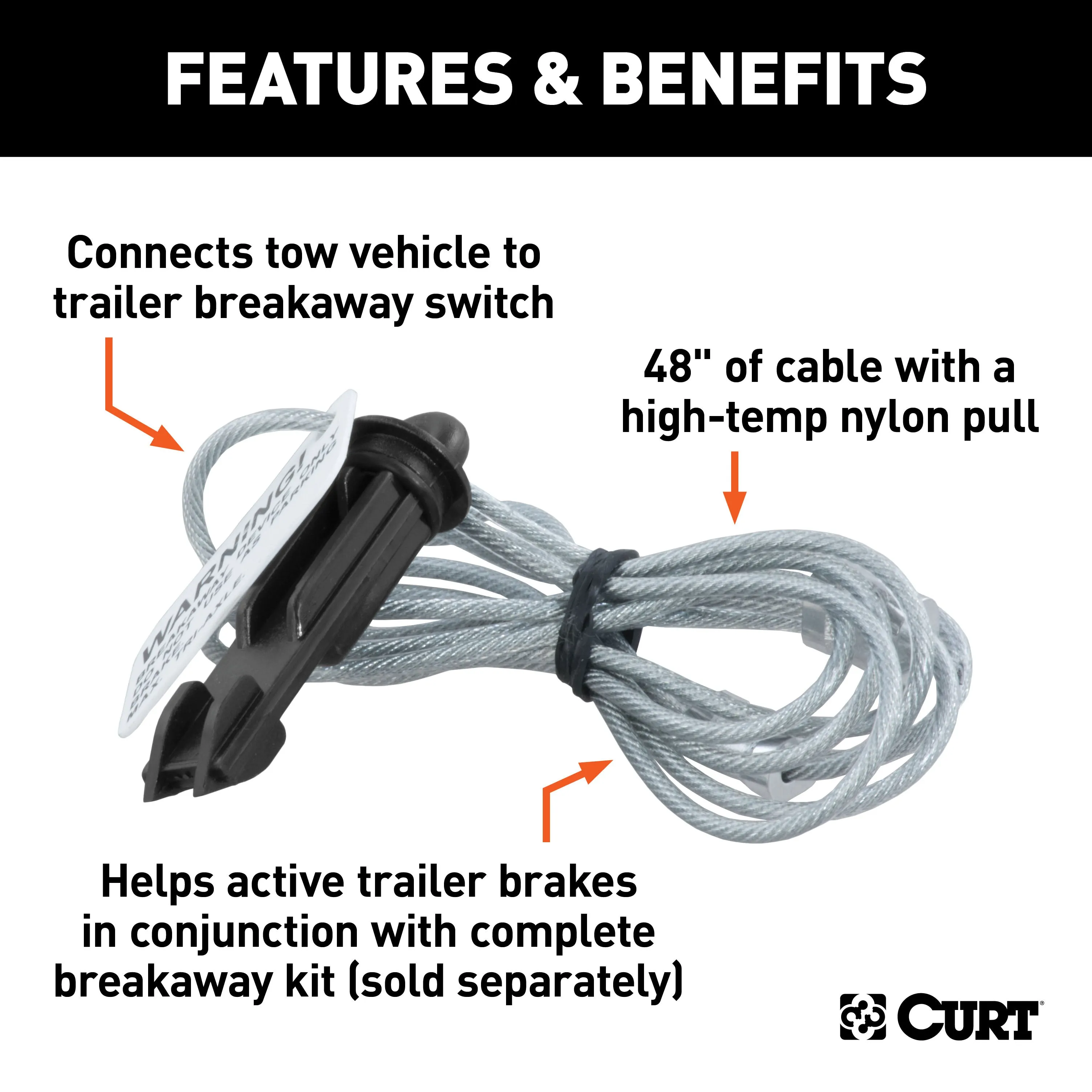 CURT 52020 CURT 52020 Replacement Trailer Breakaway Switch Lanyard