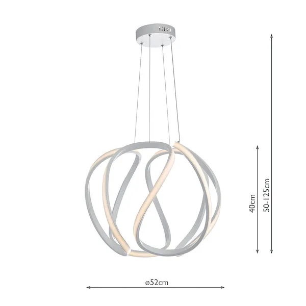 Dar Alonsa LED Pendant White Large
