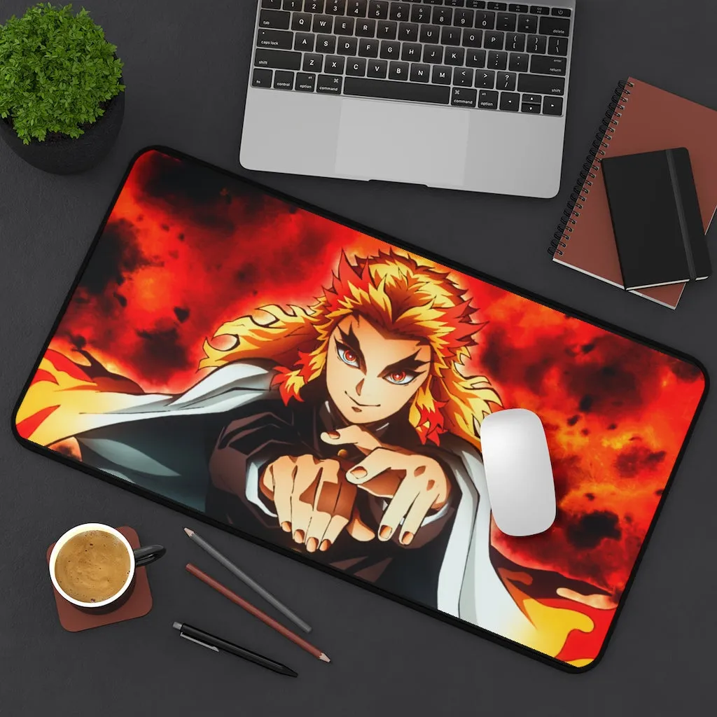 Demon Slayer Mouse pad Anime Large Desk Mat - Kyōjurō Rengoku