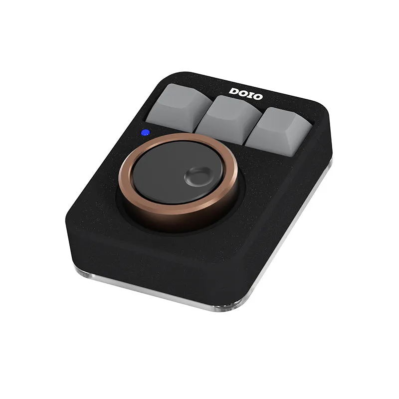 DOIO KB03-01K Macro Keyboard 3 Keys   1 Knob Macro Pad