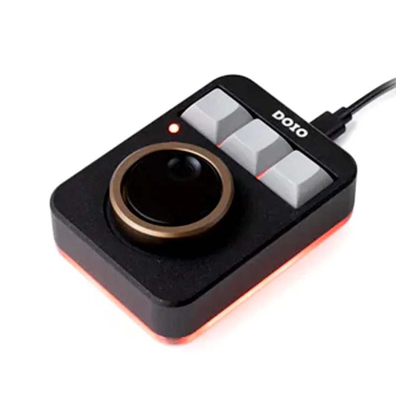DOIO KB03-01K Macro Keyboard 3 Keys   1 Knob Macro Pad